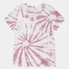 Abercrombie & Fitch CORE CREW ESSENTIAL - Print T-shirt - Light Pink/white