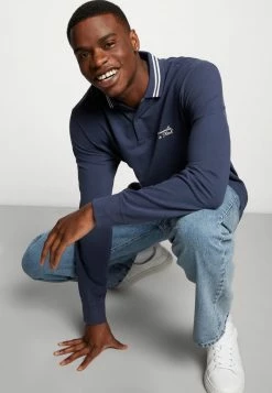 Abercrombie & Fitch ANNIVERSARY POLO - Long Sleeved Top - Navy -Abercrombie & Fitch Shop e25639d3f1b6403896217678af858fdf