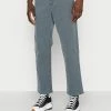 Abercrombie & Fitch FASHION PANT WORKWEAR UTILITY - Trousers - Dusty Blue