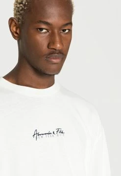 Abercrombie & Fitch OVERSIZED SCRIPT - Long Sleeved Top - White -Abercrombie & Fitch Shop e5d2b67cb3c64f1bb8b71425f0f38d59