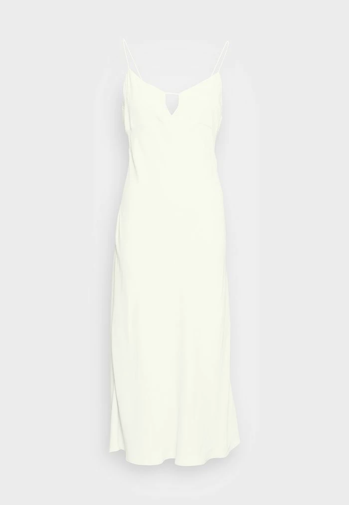 Abercrombie & Fitch NECK DETAIL BIAS MIDI - Day Dress - Green Solid 4 Abercrombie & Fitch NECK DETAIL BIAS MIDI - Day Dress - Green Solid - Image 4