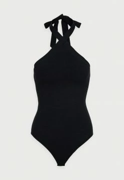 Abercrombie & Fitch TWIST HALTER BODYSUIT - Top - Black -Abercrombie & Fitch Shop e68e5b50154440ca83f8d2a3b1c65a43