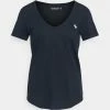 Abercrombie & Fitch SOFT TEE - Basic T-shirt - Navy