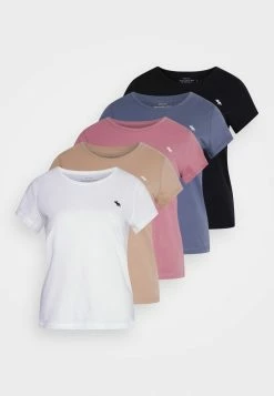 Abercrombie & Fitch 5 PACK - Basic T-shirt - White/tan/rose/blue/black 12 Abercrombie & Fitch 5 PACK - Basic T-shirt - White/tan/rose/blue/black -Abercrombie & Fitch Shop e6d7badbae4a4f2ea7c1899fcb5934ca