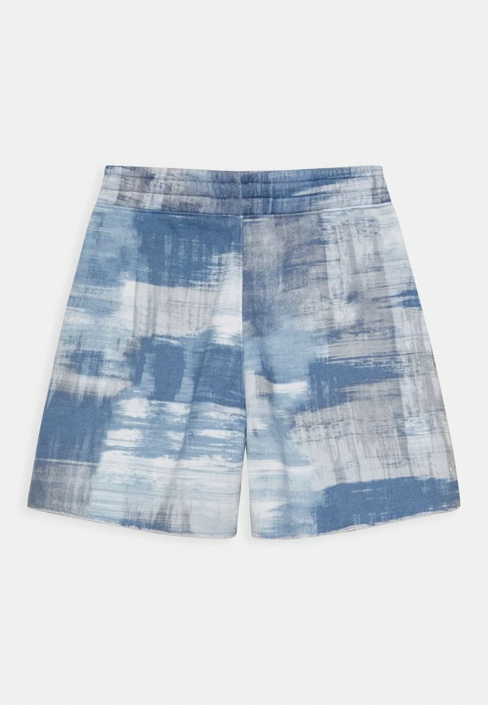 Abercrombie & Fitch LAZY LOOKS FLEECE SHORT PATTERN DYE EFFECT - Tracksuit Bottoms - Dark Blue 2 Abercrombie & Fitch LAZY LOOKS FLEECE SHORT PATTERN DYE EFFECT - Tracksuit Bottoms - Dark Blue - Image 2