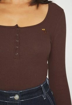 Abercrombie & Fitch ICON HENLEY - Long Sleeved Top - Puce -Abercrombie & Fitch Shop e779e5b8eec34d3581b259813d34b576
