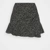Abercrombie & Fitch WEBEX RUFFLE SKORT - Mini Skirt - Black