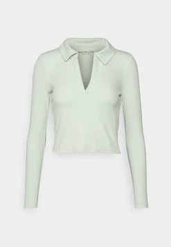 Abercrombie & Fitch SLIM - Long Sleeved Top - Light Green
