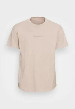 Abercrombie & Fitch ACID WASH CURVED UNISEX - Basic T-shirt - Brown Wash -Abercrombie & Fitch Shop e8eb2ad0576b43339936bafcc0e0ef8f