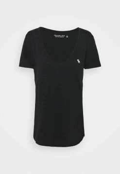 Abercrombie & Fitch SOFT TEE - Basic T-shirt - Black