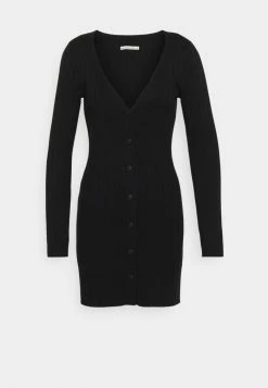Abercrombie & Fitch BUTTON DEEP MINI - Jumper Dress - Black -Abercrombie & Fitch Shop ebd087c2e0b441a88dacea320ab06f0f