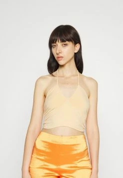 Abercrombie & Fitch BARE U SHAPED HALTER - Top - Yellow