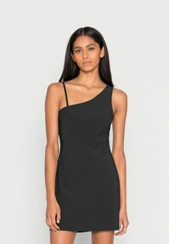 Abercrombie & Fitch ONE SHOULDER TRAVELER DRESS - Day Dress - Black