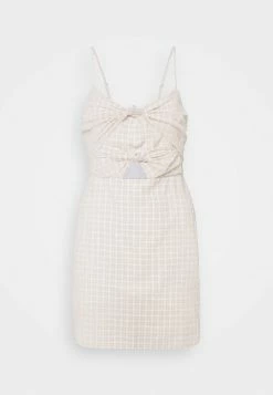 Abercrombie & Fitch KNOT FRONT - Day Dress - Neutral