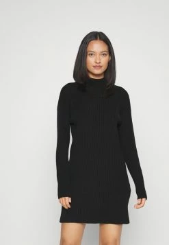 Abercrombie & Fitch MOCKNECK EASY DRESS - Jumper Dress - Black