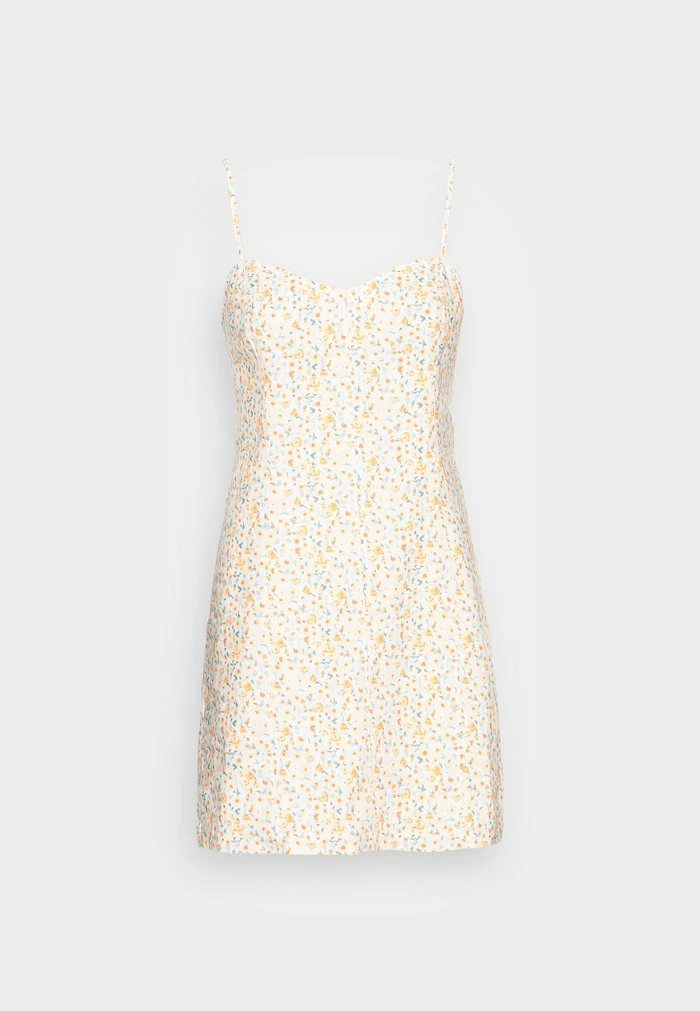 Abercrombie & Fitch CORSET SEAMED DRESS - Day Dress - Yellow 4 Abercrombie & Fitch CORSET SEAMED DRESS - Day Dress - Yellow - Image 4