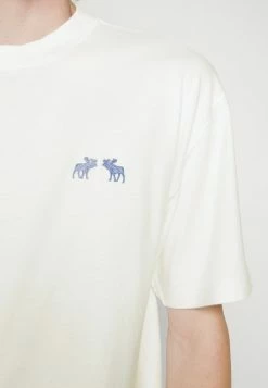 Abercrombie & Fitch EXCLUSIVE QIXI TEE UNISEX - Basic T-shirt - White -Abercrombie & Fitch Shop f3af2b21f0a54f5e9c13be11d29b52a8