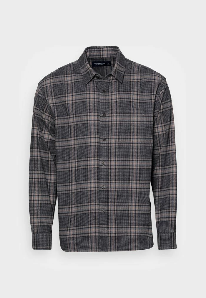 Abercrombie & Fitch RELAXED CORE - Shirt - Black Plaid 4 Abercrombie & Fitch RELAXED CORE - Shirt - Black Plaid - Image 4