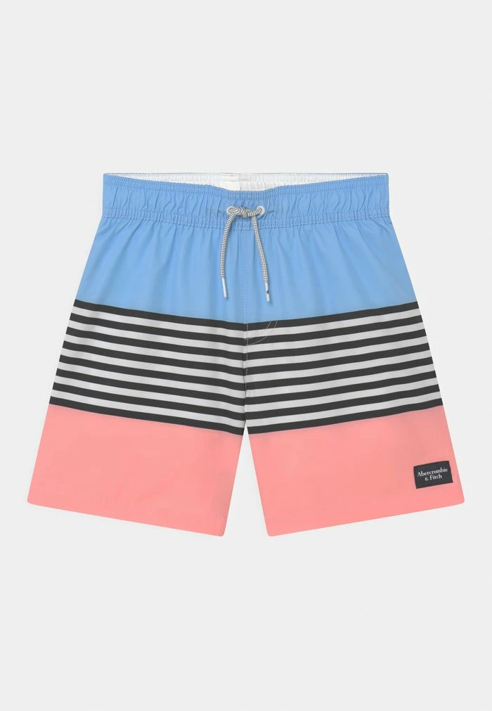 Abercrombie & Fitch HORIZONTAL STRIPE - Swimming Shorts - Orange/blue 1 Abercrombie & Fitch HORIZONTAL STRIPE - Swimming Shorts - Orange/blue