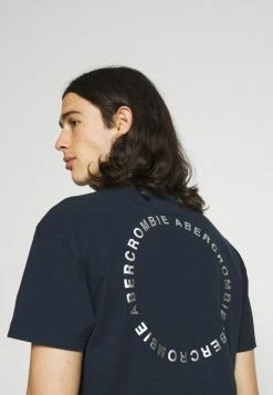 Abercrombie & Fitch CIRCLE FOIL GRAPHIC - Print T-shirt - Navy -Abercrombie & Fitch Shop f4442548ece44829b72ad81ab134c0f8