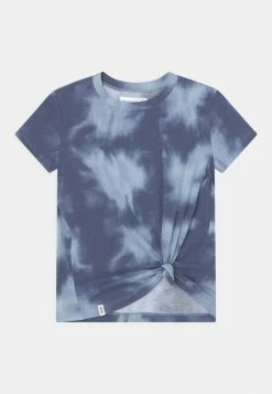 Abercrombie & Fitch KNOT-FRONT EASY TEE - Print T-shirt - Blue