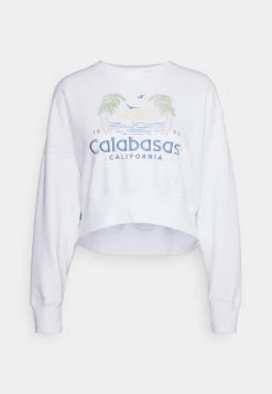 Abercrombie & Fitch WEDGE NON LOGO GRAPHIC CREW - Sweatshirt - Regular Bright White/calabsas -Abercrombie & Fitch Shop f5b2104bdfcd4d2eb279dcee1bf3f447