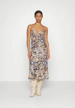 Abercrombie & Fitch DRAPY COWL NECK DRESS - Cocktail Dress / Party Dress - Brown