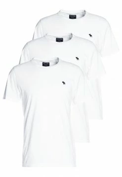 Abercrombie & Fitch 3 PACK - Basic T-shirt - White