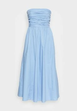 Abercrombie & Fitch STRAPLESS MIDI DRESS - Day Dress - Blue -Abercrombie & Fitch Shop f9e5325e10954c79a5b993abcf0cbe22