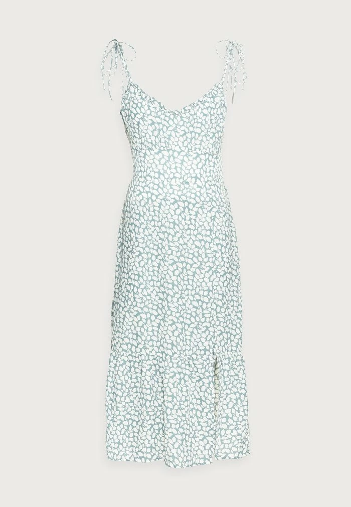 Abercrombie & Fitch SMOCKED BODICE MIDI DRESS - Day Dress - Green Leaf 4 Abercrombie & Fitch SMOCKED BODICE MIDI DRESS - Day Dress - Green Leaf - Image 4