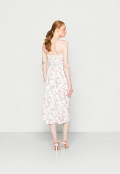 Abercrombie & Fitch CORSET MIDI DRESS - Shift Dress - White -Abercrombie & Fitch Shop fbbf9cc4715b46eb8a7ffb9fa864a618