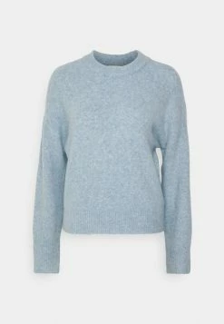 Abercrombie & Fitch VINTAGE WEDGE FIT CREW PATTERN - Jumper - Blue Fog Heather -Abercrombie & Fitch Shop fc3c6cf5725c4ec4913b01d637122b3d