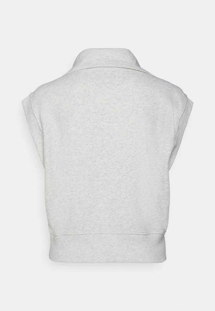 Abercrombie & Fitch CORE HALF ZIP VEST - Print T-shirt - Light Grey 2 Abercrombie & Fitch CORE HALF ZIP VEST - Print T-shirt - Light Grey - Image 2