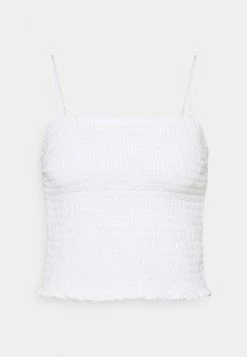 Abercrombie & Fitch BARE SMOCKED CAMI - Top - White -Abercrombie & Fitch Shop fdfbf039749a4816a42a833973977676