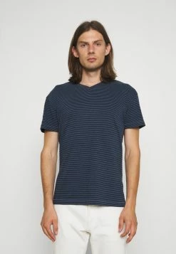 Abercrombie & Fitch ESSENTIAL VEE - Print T-shirt - Navy