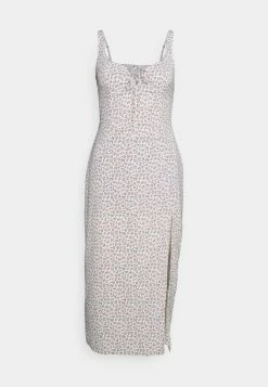 Abercrombie & Fitch RUFFLE FLIRTY DRESS - Shift Dress - White -Abercrombie & Fitch Shop ffd02cf0bb364085972014953afc8d4d